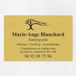 Plaque naturopathe économique en PVC gravoply 30x20cm