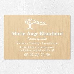 Plaque naturopathe économique en PVC gravoply 30x20cm