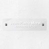 Plaque professionnelle en plexiglas transparent 20x5cm