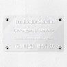 Plaque professionnelle en plexiglas transparent 25x15cm