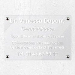 Plaque personnalisée en plexiglas transparent 30x20cm｜Plaque pro