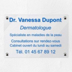 Plaque personnalisée en plexiglas transparent 30x20cm｜Plaque pro