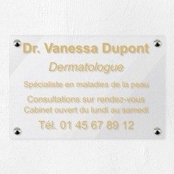 Plaque personnalisée en plexiglas transparent 30x20cm｜Plaque pro