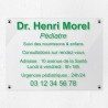 Plaque professionnelle en plexiglas transparent 40x30cm