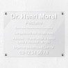 Plaque professionnelle en plexiglas transparent 40x30cm