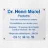 Plaque professionnelle en plexiglas transparent 40x30cm