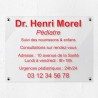 Plaque professionnelle en plexiglas transparent 40x30cm