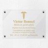 Plaque médecin personnalisée en plexiglas transparent 30x20cm