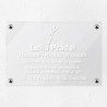 Plaque kiné personnalisée en plexiglas transparent 30x20cm
