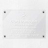 Plaque personnalisée en plexiglas transparent pour infirmière 30x20cm
