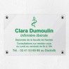 Plaque personnalisée en plexiglas transparent pour infirmière 30x20cm