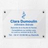 Plaque personnalisée en plexiglas transparent pour infirmière 30x20cm