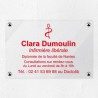 Plaque personnalisée en plexiglas transparent pour infirmière 30x20cm