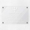 Plaque psychologue en plexiglas transparent à personnaliser 30x20cm
