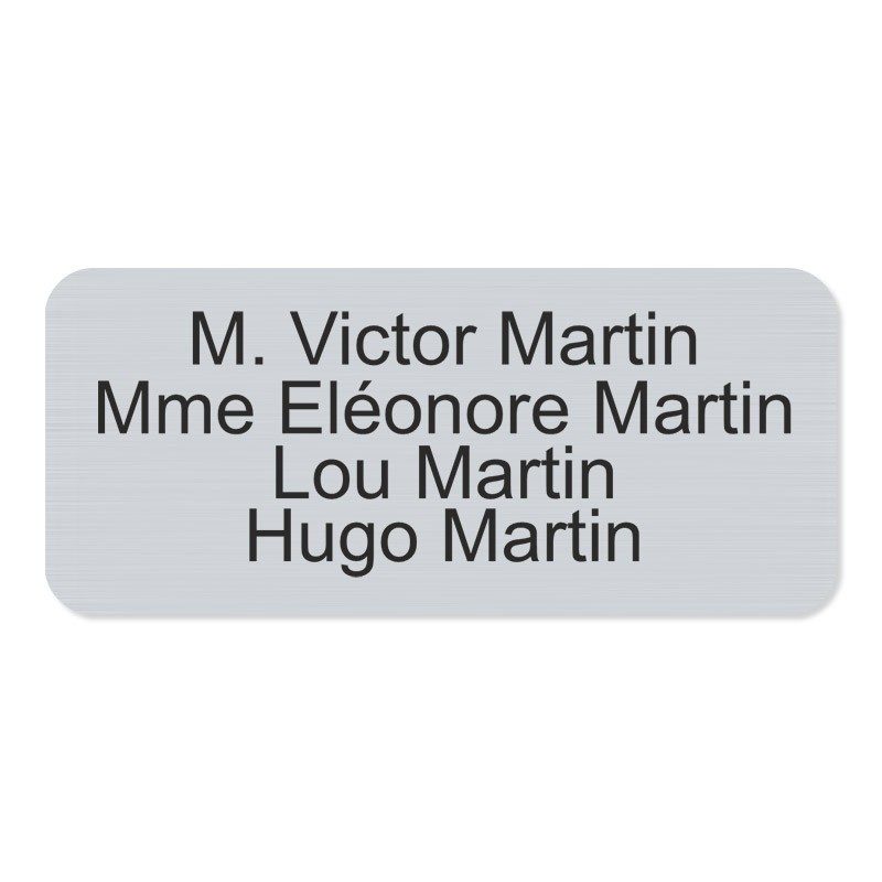 Plaque de boite aux lettres en aluminium 8x3.5cm Plaque de boite aux lettres en aluminium 8x3.5cm