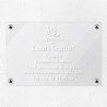 Plaque notaire personnalisée en plexiglas transparent 30x20cm