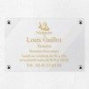 Plaque notaire personnalisée en plexiglas transparent 30x20cm