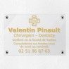 Plaque dentiste en plexiglas transparent 30x20cm
