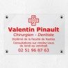 Plaque dentiste en plexiglas transparent 30x20cm