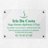 Plaque sage-femme en plexiglas transparent 30x20cm
