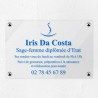 Plaque sage-femme en plexiglas transparent 30x20cm