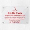 Plaque sage-femme en plexiglas transparent 30x20cm