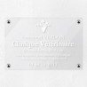 Plaque vétérinaire en plexiglas transparent 30x20cm