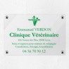 Plaque vétérinaire en plexiglas transparent 30x20cm