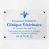 Plaque vétérinaire en plexiglas transparent 30x20cm