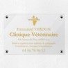 Plaque vétérinaire en plexiglas transparent 30x20cm