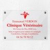 Plaque vétérinaire en plexiglas transparent 30x20cm