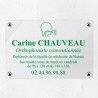 Plaque orthophoniste en plexiglas transparent 30x20cm