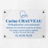 Plaque orthophoniste en plexiglas transparent 30x20cm