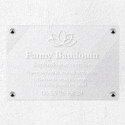 Plaque sophrologue en plexiglas transparent 30x20cm