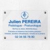 Plaque podologue en plexiglas transparent 30x20cm