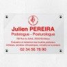 Plaque podologue en plexiglas transparent 30x20cm