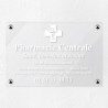 Plaque pharmacie en plexiglas transparent 30x20cm