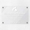 Plaque diététicien en plexiglas transparent 30x20cm