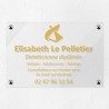 Plaque diététicien en plexiglas transparent 30x20cm