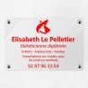 Plaque diététicien en plexiglas transparent 30x20cm