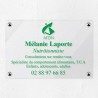Plaque nutritionniste en plexiglas transparent 30x20cm