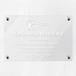 Plaque naturopathe en plexiglas transparent 30x20cm