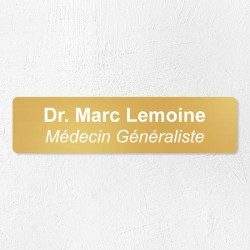 Plaque professionnelle en laiton 20x5cm