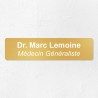 Plaque professionnelle en laiton 20x5cm