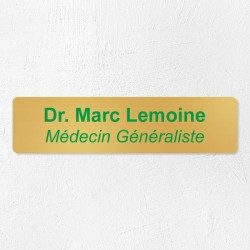 Plaque professionnelle en laiton 20x5cm