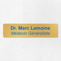 Plaque professionnelle en laiton 20x5cm