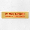 Plaque professionnelle en laiton 20x5cm