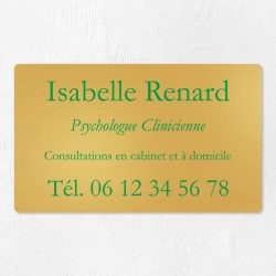 Plaque professionnelle en laiton 25x15cm