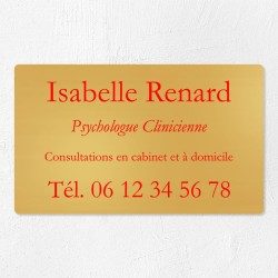 Plaque professionnelle en laiton 25x15cm