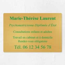 Plaque personnalisée en laiton 30x20cm｜Plaque professionnelle